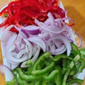 Morrón Mixto y Cebolla Juliana - 300 GR -